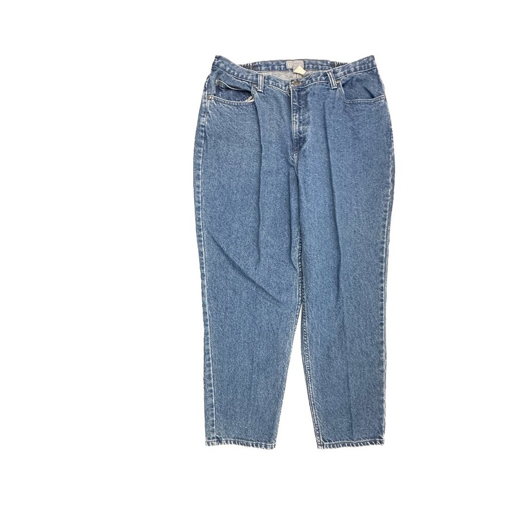 Liz & Me Side Elastic‎ Straight Women's size 18W Medium Wash Blue Denim jeans